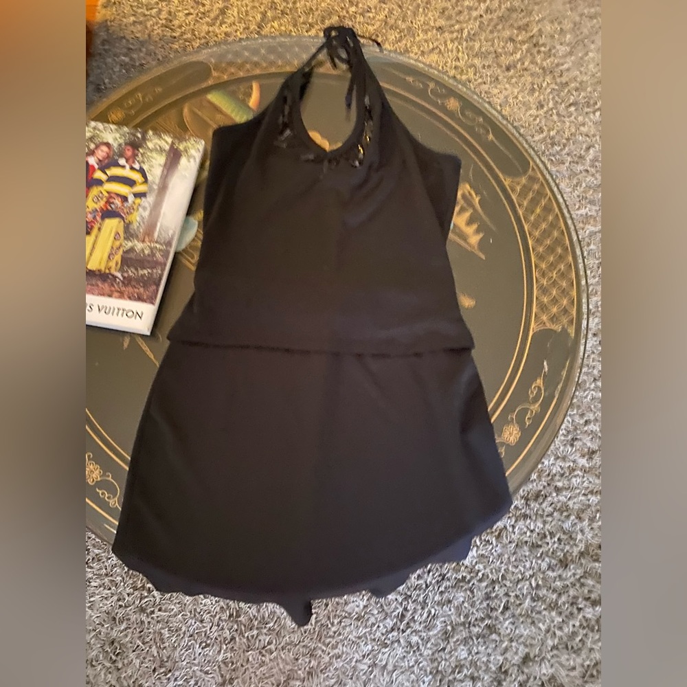 Windsor black halter top & skirt set